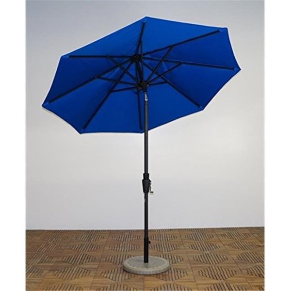 Shade Trends Shade Trends UM75-LI-102 7.5 ft. x 8 Rib Premium Market Umbrella; Licorice Frame; Pacific Blue Canopy UM75-LI-102